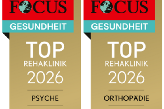 Auszeichnung für 2025 von Fokus Gesundheit für Orthopädie und Psyche